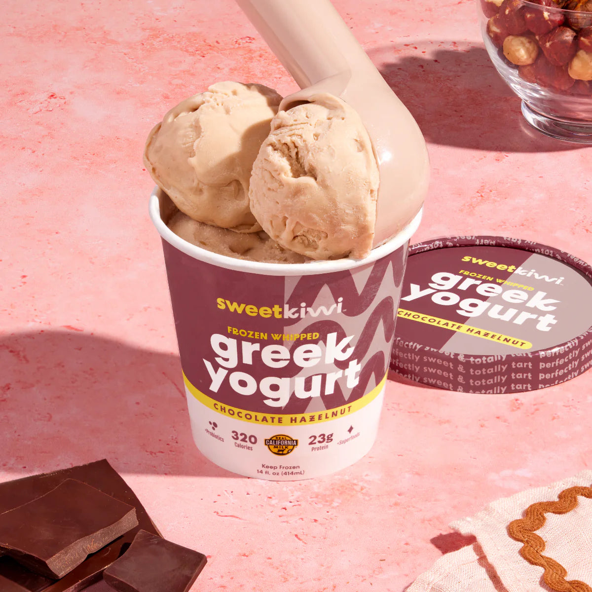 Sweetkiwi Chocolate Hazelnut Frozen Whipped Greek Yogurt