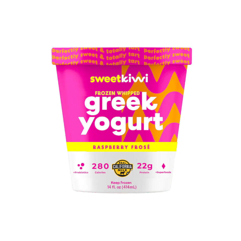 Raspberry Frosé Frozen Whipped Greek Yogurt